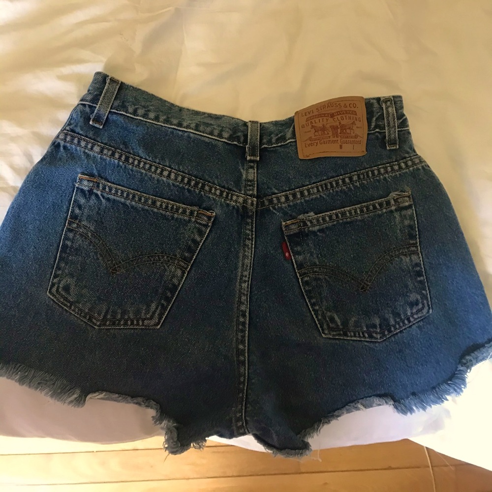 Levi high waisted jean shorts